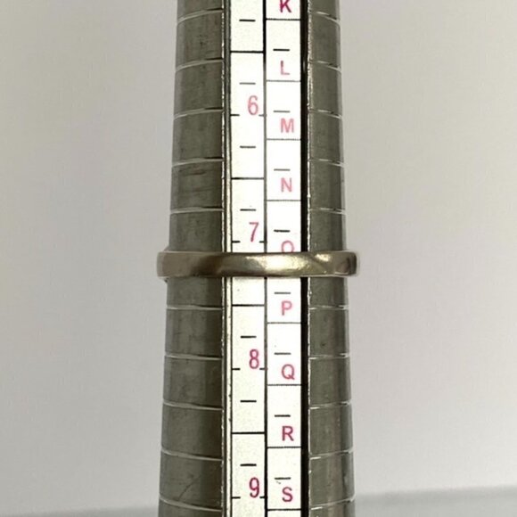 Sterling Silver 925 Cutout Scrollwork Oval Simulated Turquoise Ring Sz 7.25 - Picture 9 of 16